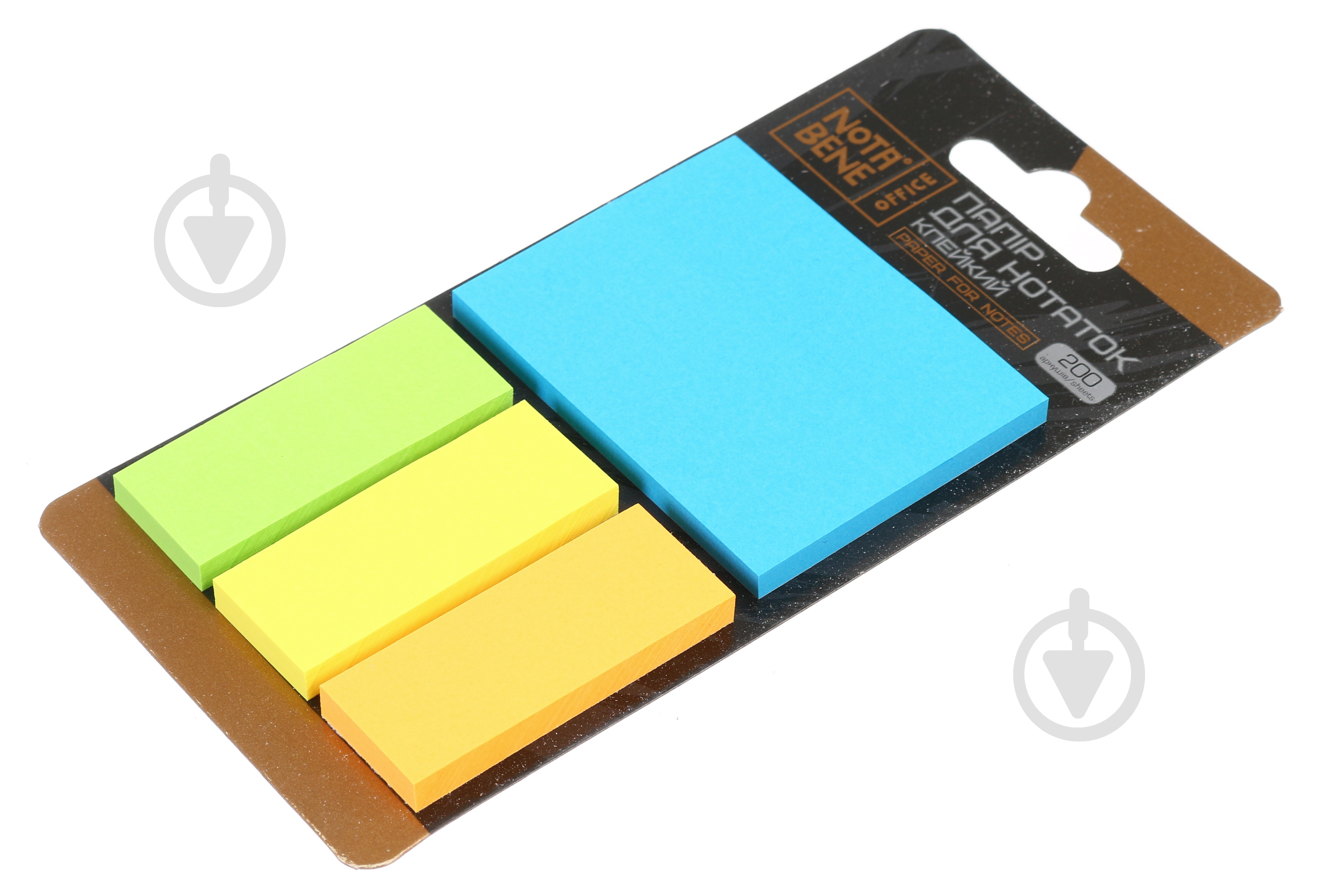 Бумага для заметок клейкий 65х50/20х50 мм 200 листов разноцветный Nota Bene - фото 2