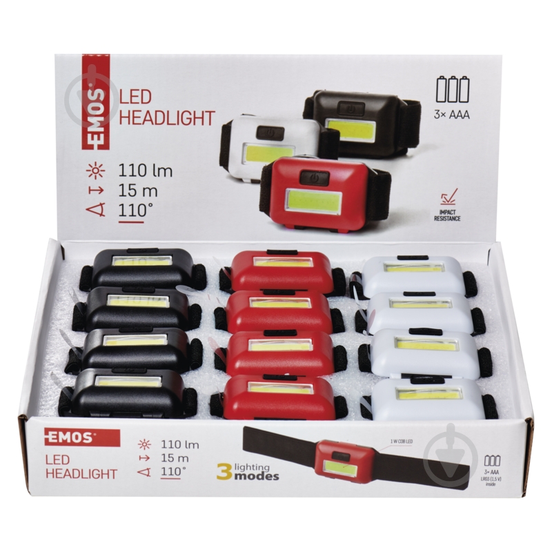 Фонарь налобный Emos LED P3538 110Lm 3хAAА 110 Lm в ассортименте P3538 - фото 6