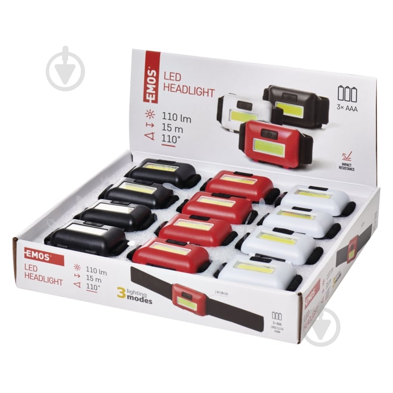 Фонарь налобный Emos LED P3538 110Lm 3хAAА 110 Lm в ассортименте P3538 - фото 7