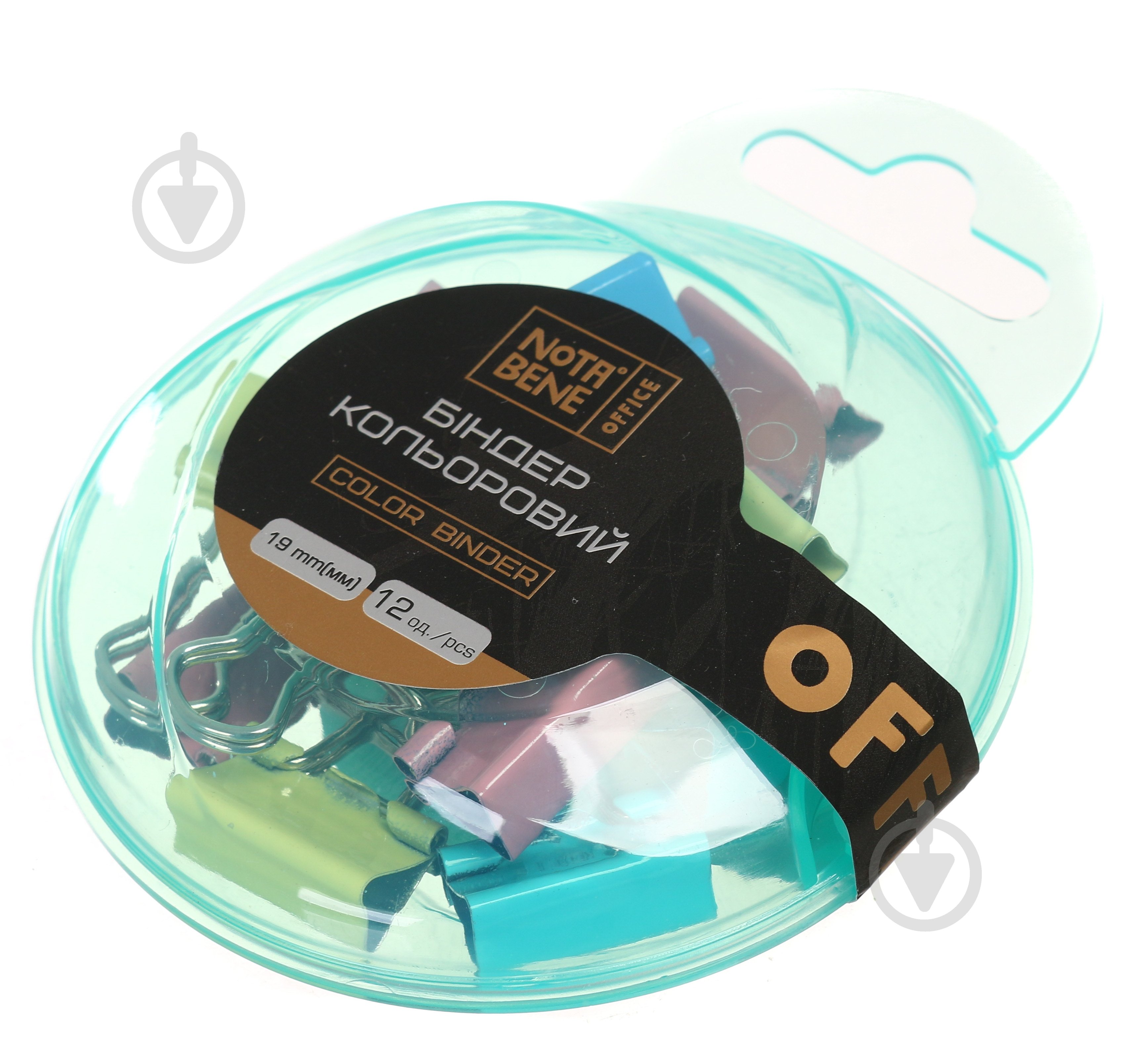 Набор биндеров Nota Bene 12 шт. 19 мм разноцветный - фото 1