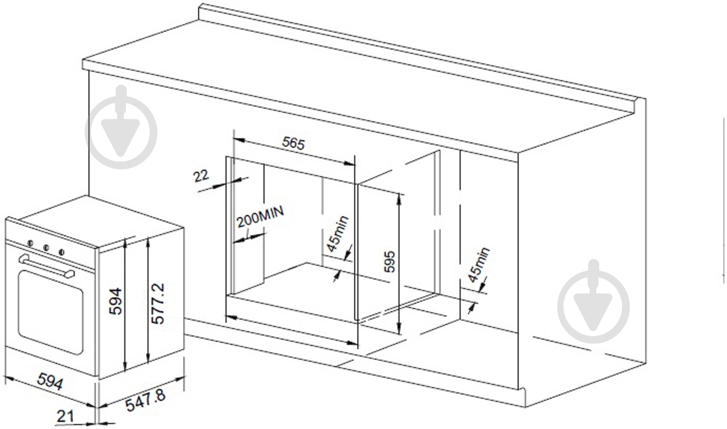 Духовой шкаф Pyramida F 84 BLACK SSF - фото 8
