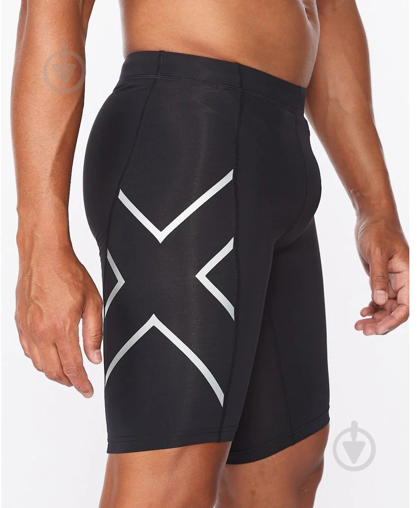 Велосипедки 2XU Core Compression Shorts MA3851b_BLK/SIL р. MT черный - фото 2 Велосипедки 2XU Core Compression Shorts MA3851b_BLK/SIL р. MT черный - фото 2