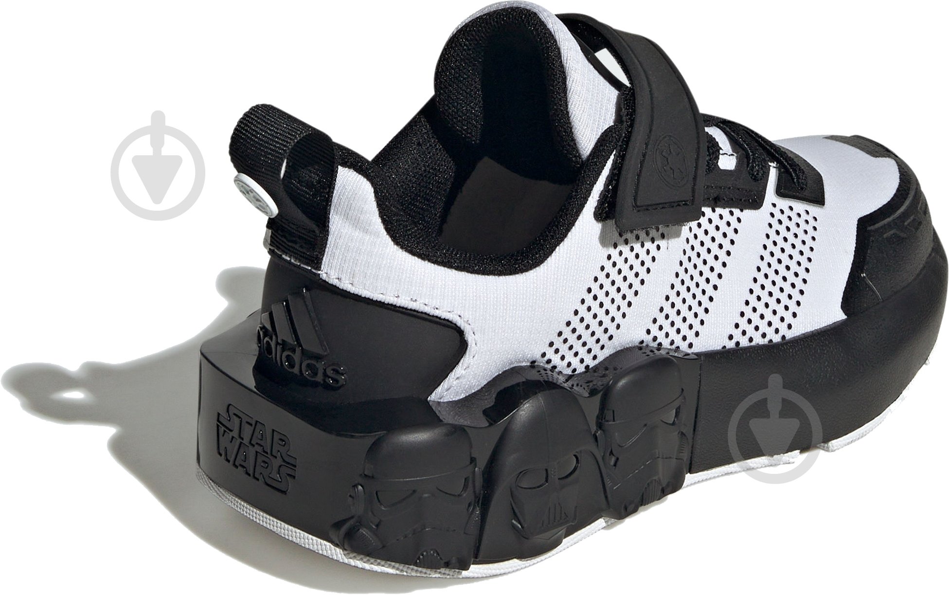 Кроссовки для мальчиков демисезонные Adidas STAR WARS RUNNER EL ID0378 р.38 белые с черным - фото 4