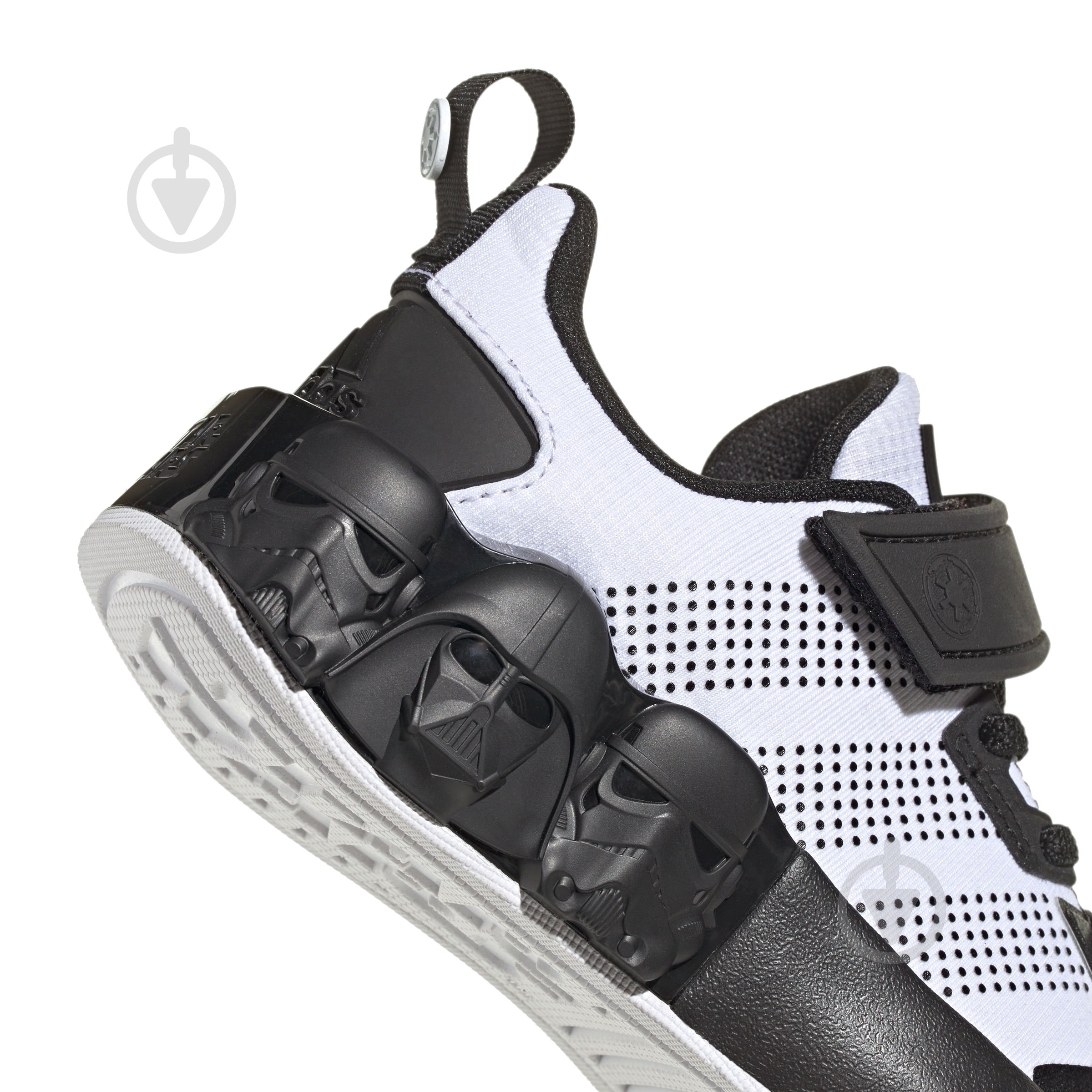 Кроссовки для мальчиков демисезонные Adidas STAR WARS RUNNER EL ID0378 р.38 белые с черным - фото 7