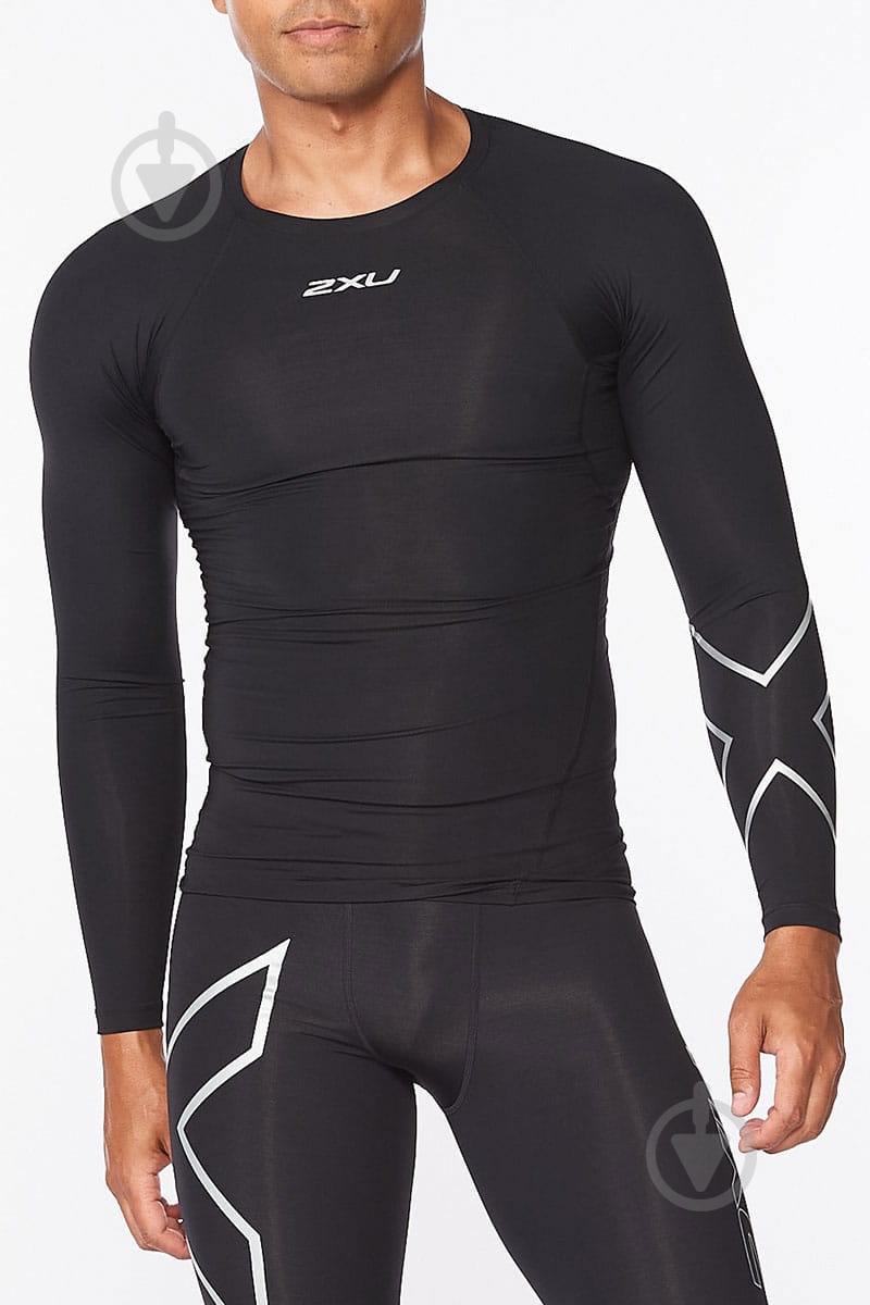 Футболка 2XU Core Compression Long Sleeve MA6398a_BLK/SIL р.S чорний - фото 1