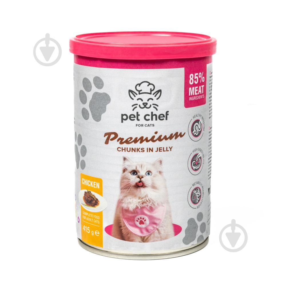 Консерва для котов Pet Chef с курицей 415 г - фото 1
