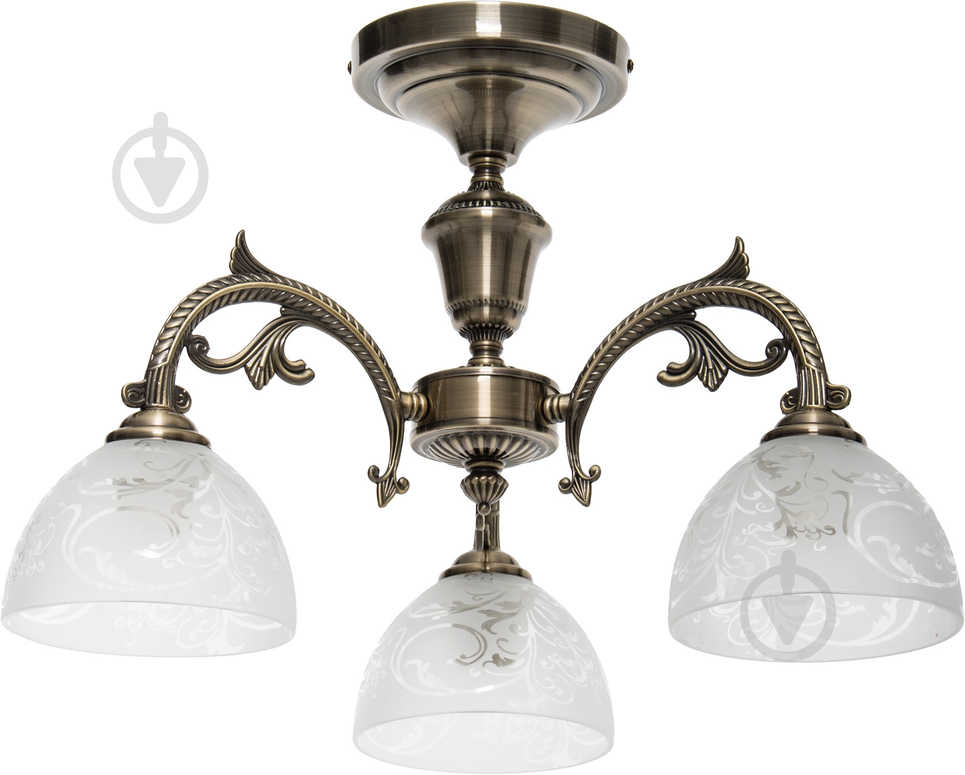 Люстра потолочная Brilliant Tereza 3xE27 бронзовый 93467/58 - фото 1