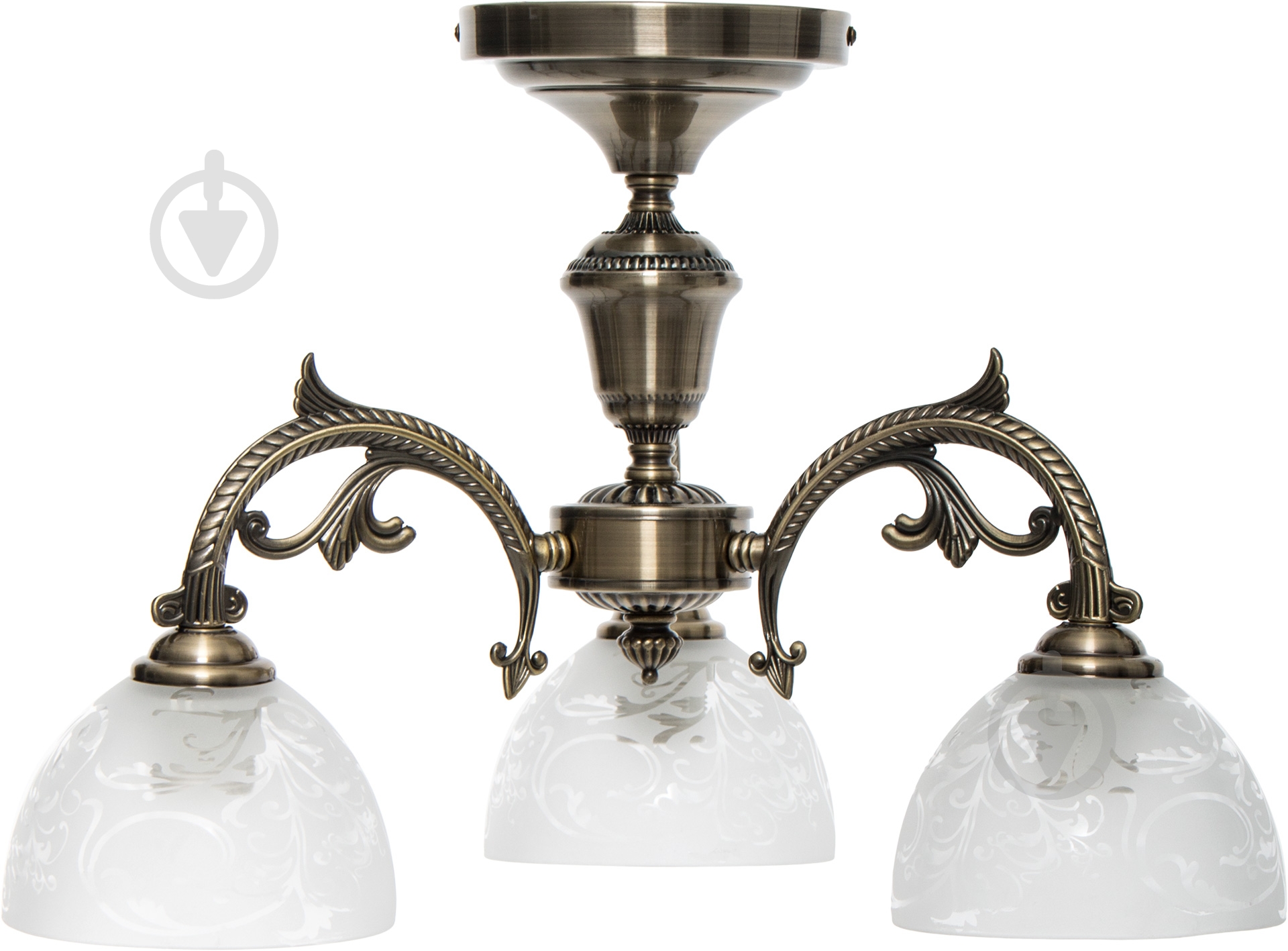 Люстра потолочная Brilliant Tereza 3xE27 бронзовый 93467/58 - фото 2