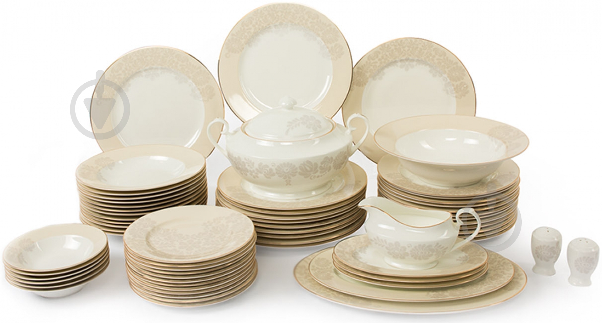 Сервиз столовый Fiora Lucia 65 предметов на 12 персон - фото 1 Сервиз столовый Fiora Lucia 65 предметов на 12 персон - фото 1