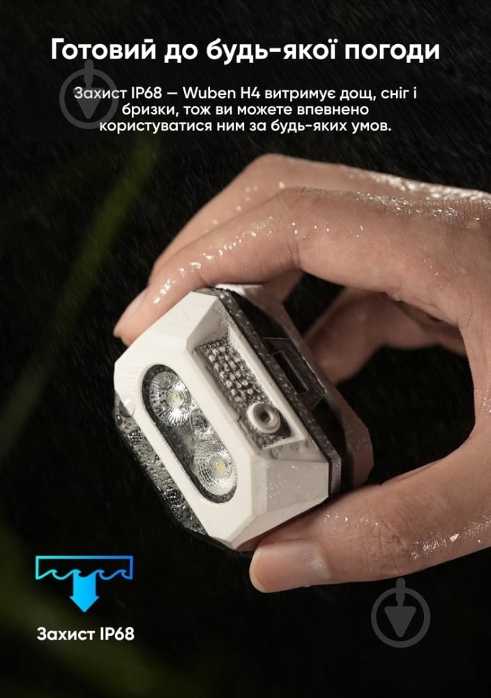 Фонарик на голову Wuben 66м 800 Lm white H4 - фото 14 Фонарик на голову Wuben 66м 800 Lm white H4 - фото 14