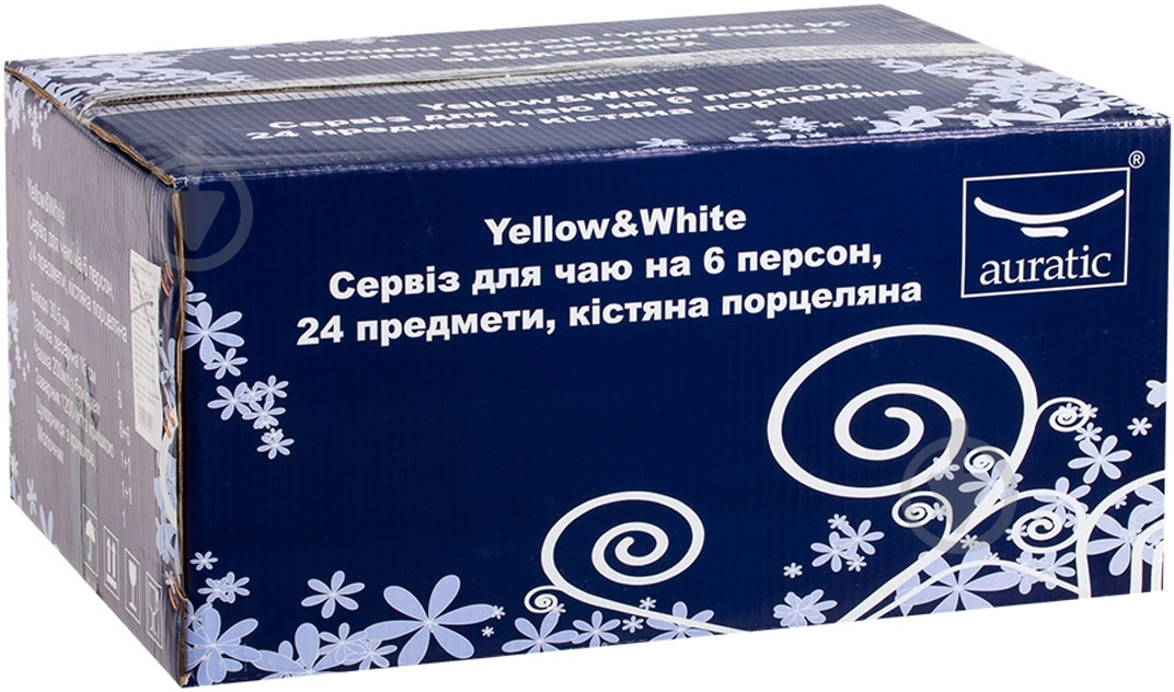 Сервиз чайный Fiora Yellow & White 22 предмета на 6 персон - фото 16