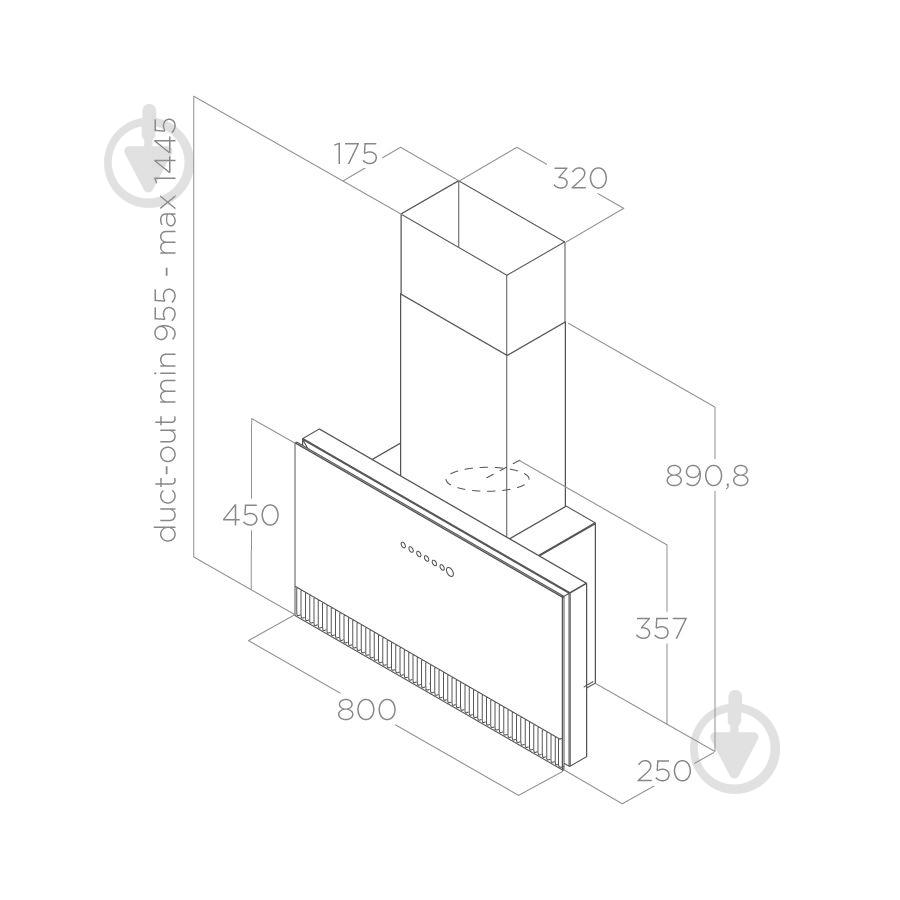 Витяжка Elica SUPER PLAT GR/F/80 - фото 4