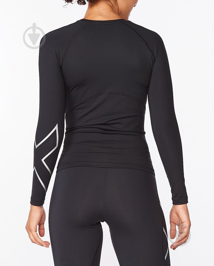 Футболка 2XU Core Compression Long Sleeve WA6401a_BLK/SIL р.S чорний - фото 3 Футболка 2XU Core Compression Long Sleeve WA6401a_BLK/SIL р.S чорний - фото 3