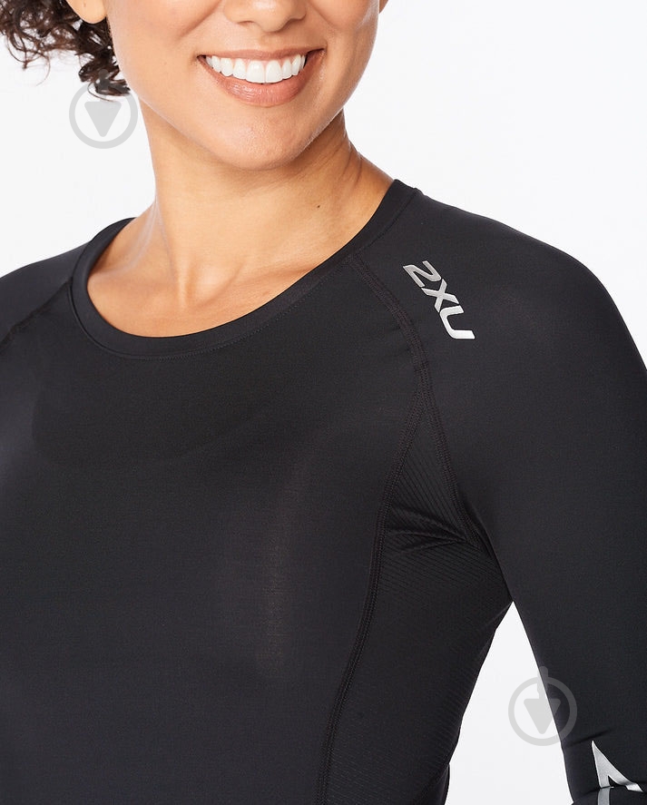Футболка 2XU Core Compression Long Sleeve WA6401a_BLK/SIL р.S чорний - фото 5 Футболка 2XU Core Compression Long Sleeve WA6401a_BLK/SIL р.S чорний - фото 5