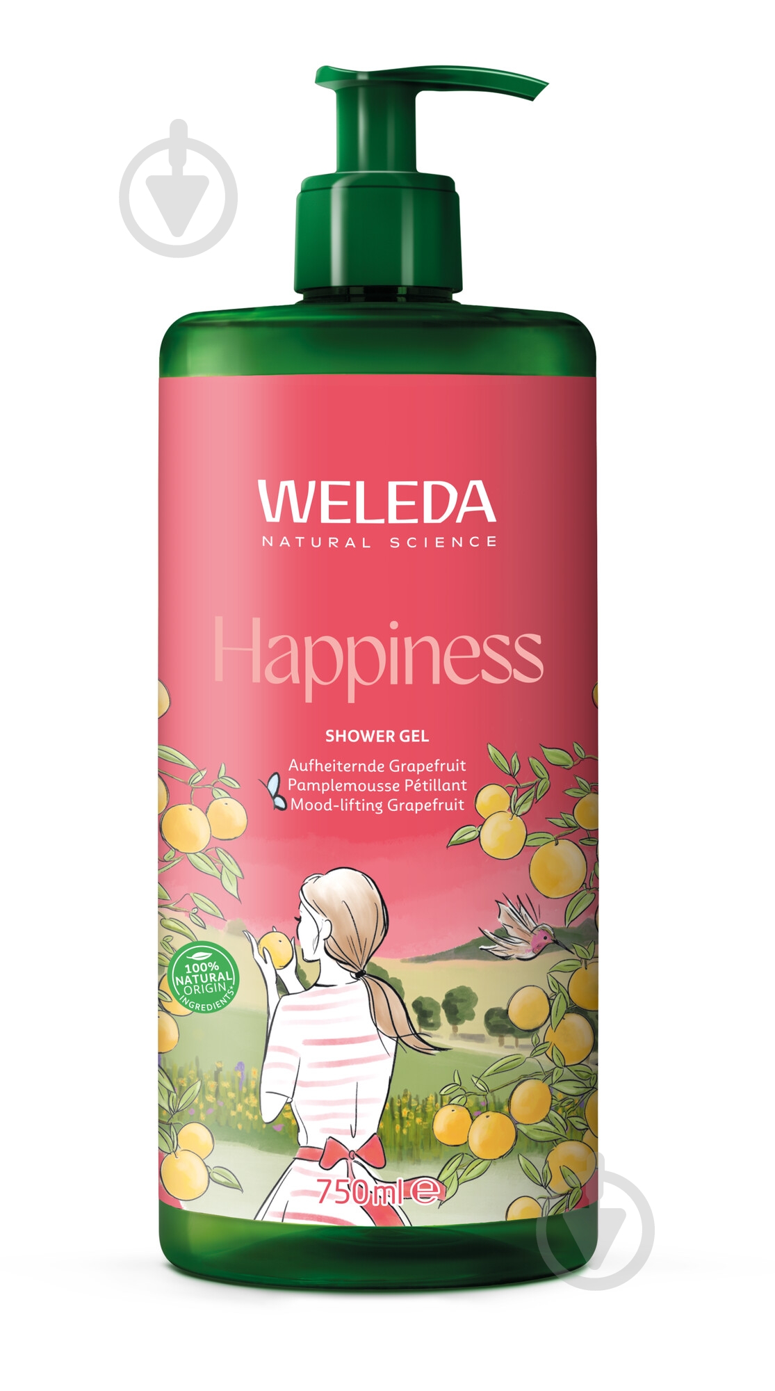Гель для душа Weleda Happiness Grapefruit 750 мл - фото 1