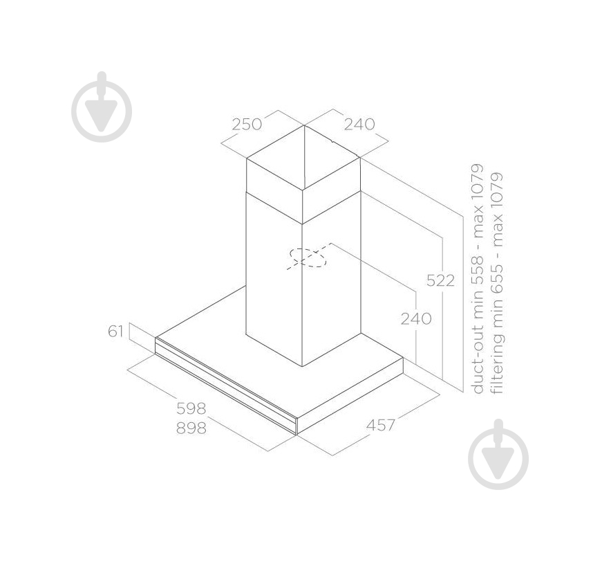 Вытяжка Elica ADELE BL MAT/A/90 - фото 5