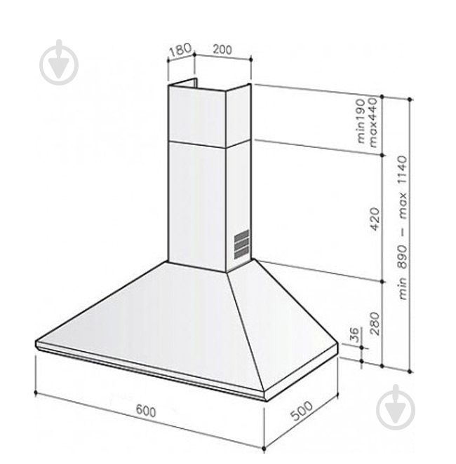 Вытяжка Best K 24 BL 60 - фото 4 Вытяжка Best K 24 BL 60 - фото 4