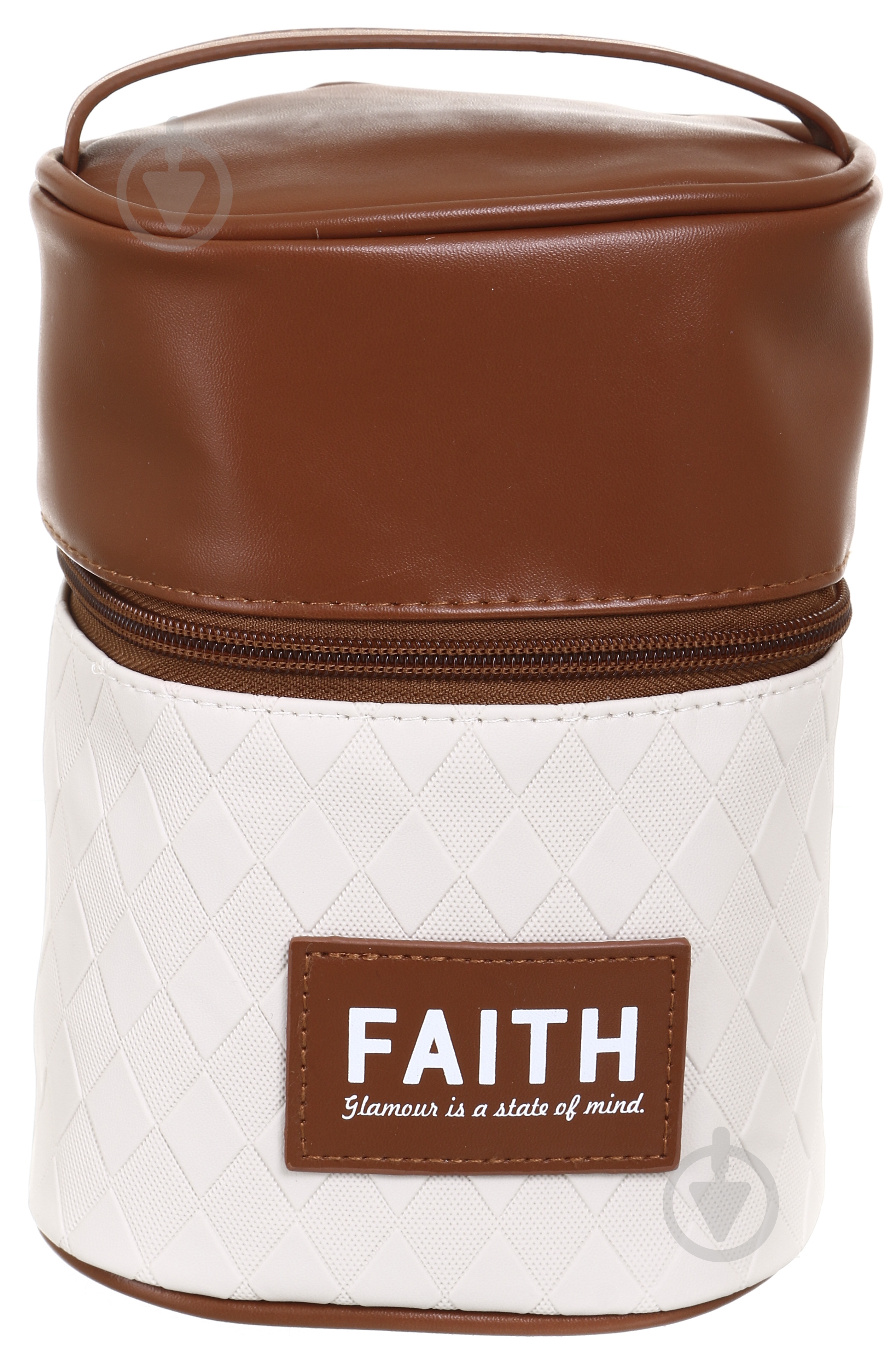Косметичка Faith 13.5*10*19 см коричневая - фото 1