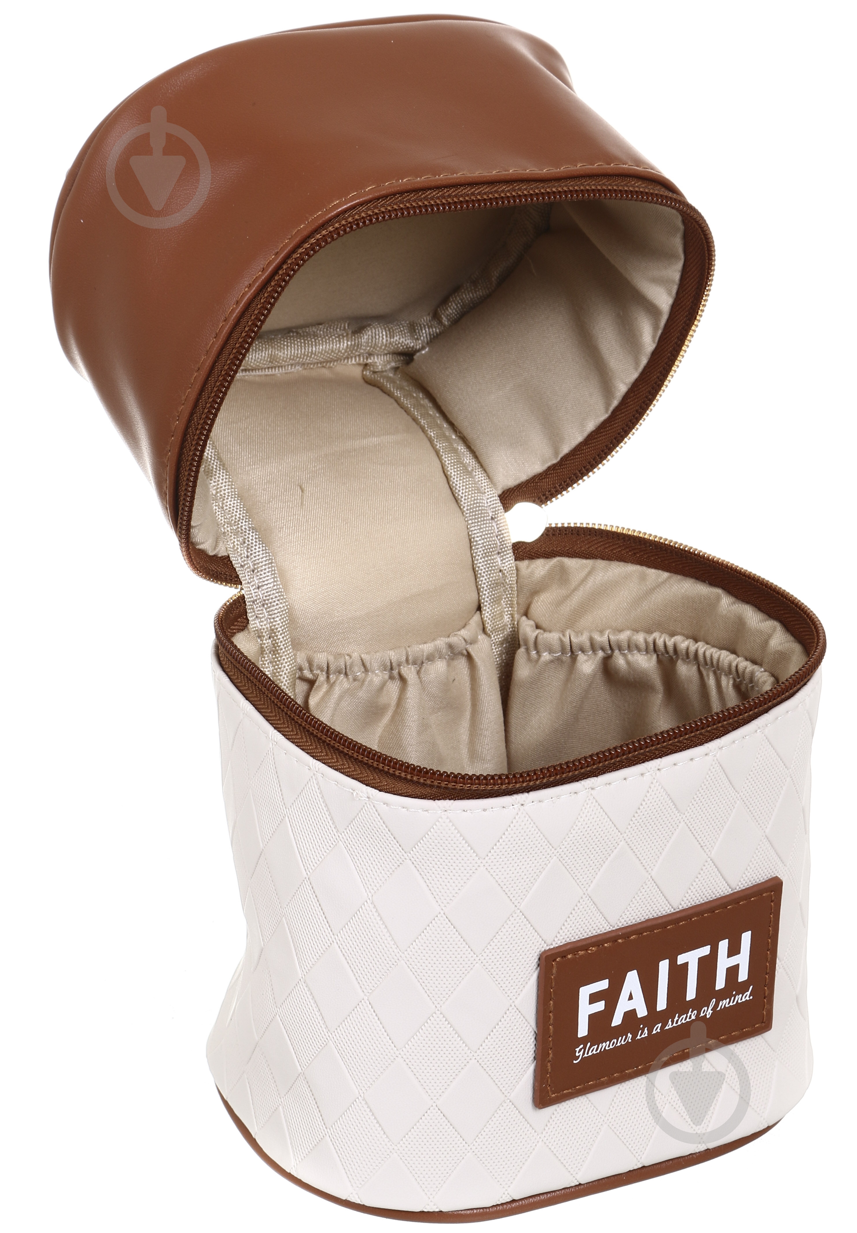 Косметичка Faith 13.5*10*19 см коричневая - фото 3