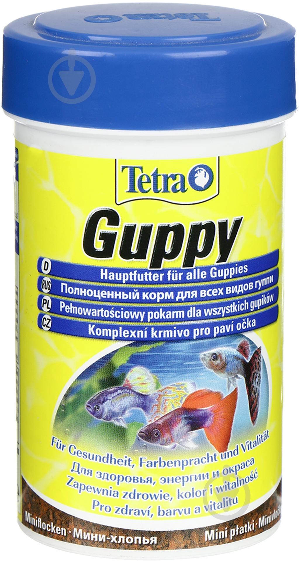 Корм Tetra для рибок Guppy 100 мл (риба і побічні рибні продукти) - фото 1 Корм Tetra для рибок Guppy 100 мл (риба і побічні рибні продукти) - фото 1