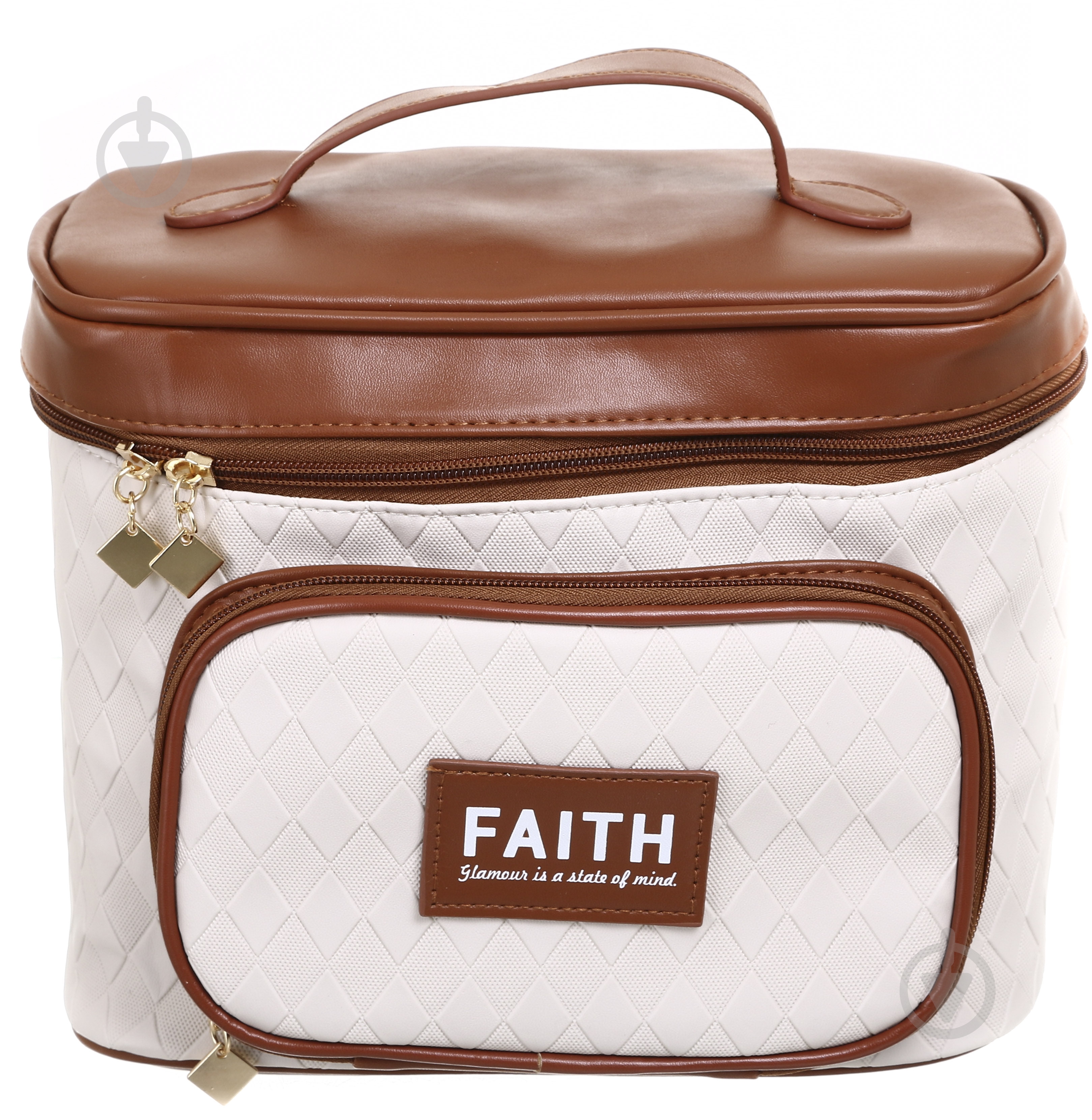 Косметичка Faith 24*13*20 см коричневая - фото 1