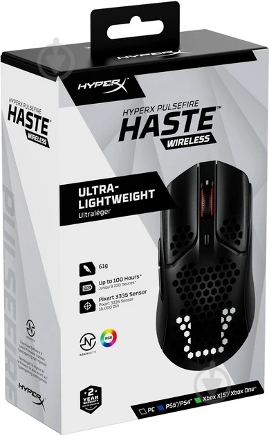 Миша HyperX Pulsefire Haste Wireless black (4P5D7AA) - фото 10