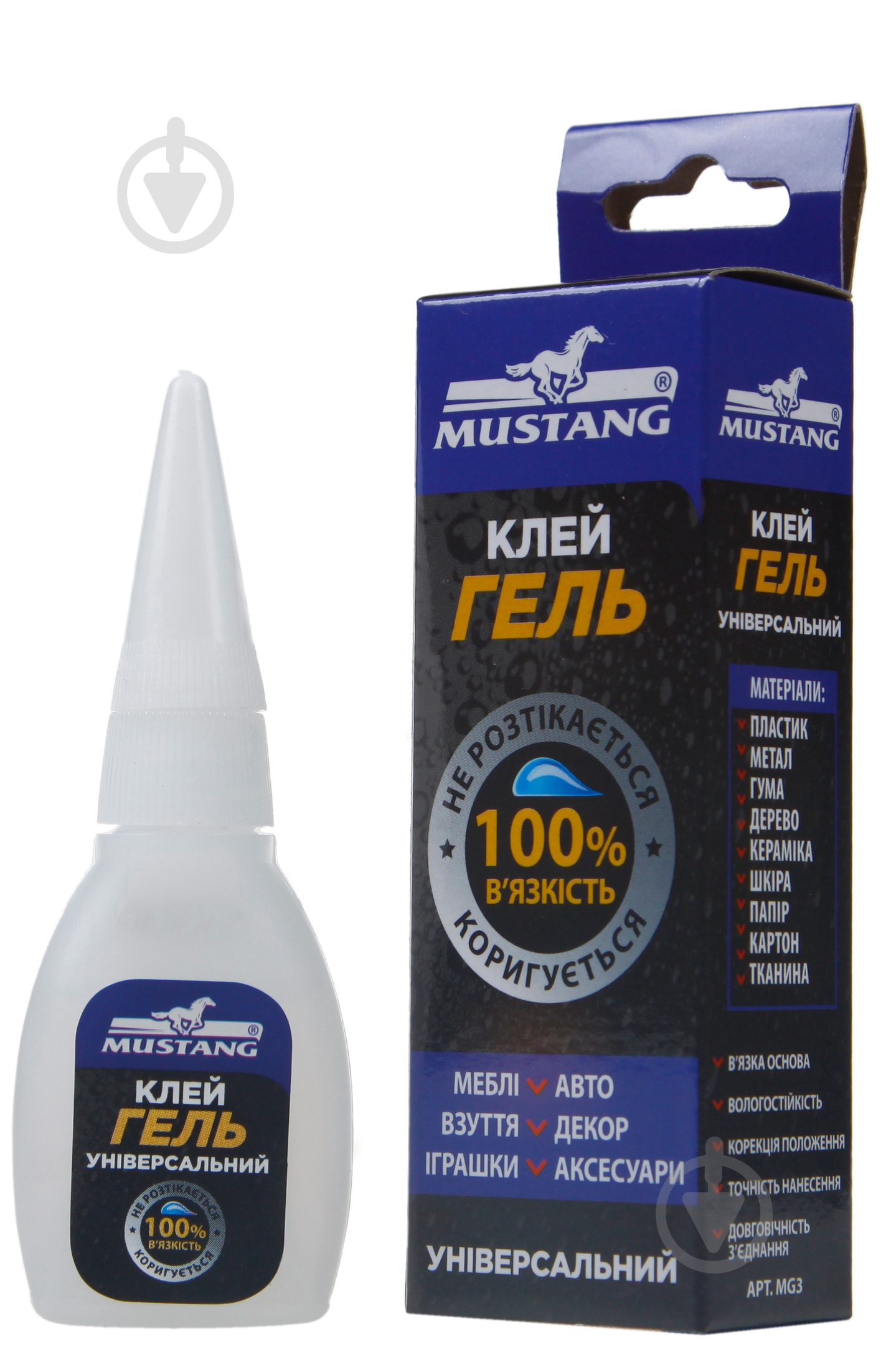 Суперклей Mustang Гель пляшка - фото 1