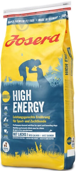 Корм для всех пород Josera сухой для активных собак HIGT ENERGY 15 кг 15 кг - фото 1 Корм для всех пород Josera сухой для активных собак HIGT ENERGY 15 кг 15 кг - фото 1