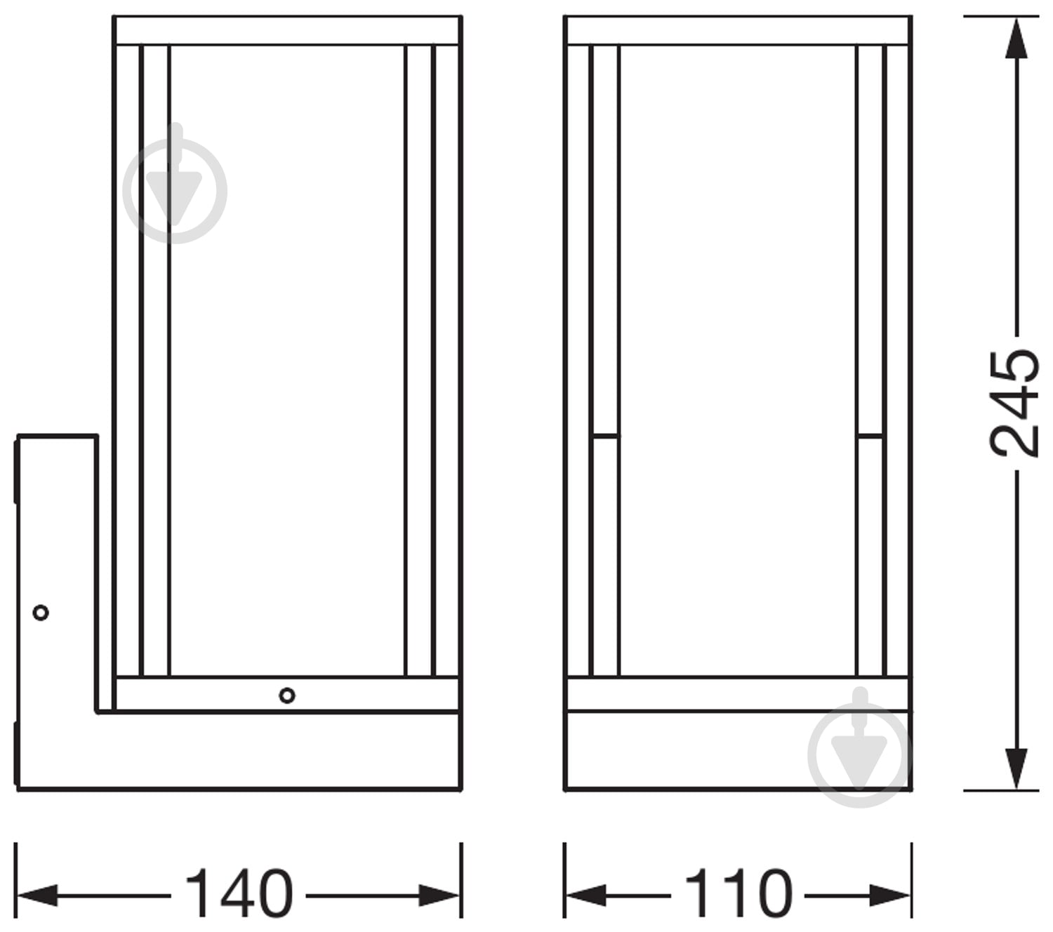 Бра Ledvance Endura Classic Frame Wall 1x60 Вт E27 темно-серый - фото 5