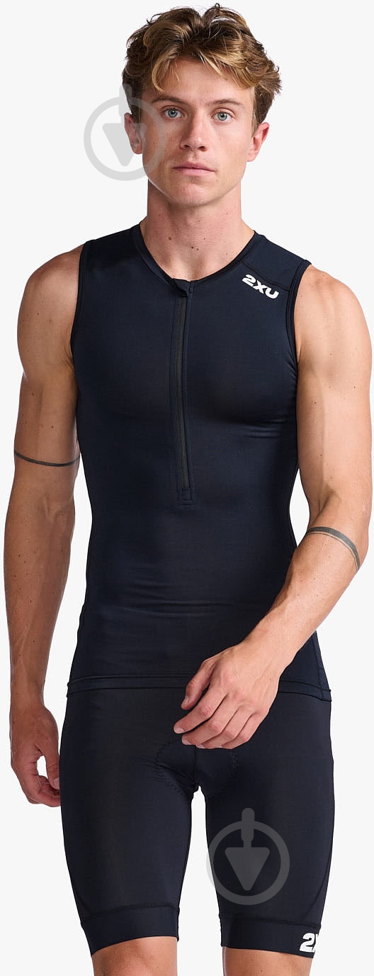 Майка 2XU Core Tri Tank MT6438a_BLK/WHT р.M черный - фото 1 Майка 2XU Core Tri Tank MT6438a_BLK/WHT р.M черный - фото 1