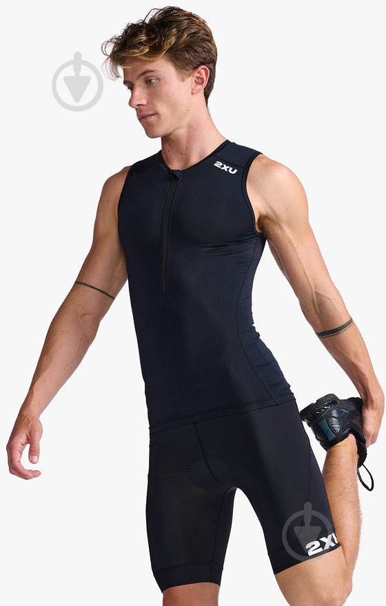 Майка 2XU Core Tri Tank MT6438a_BLK/WHT р.S черный - фото 2 Майка 2XU Core Tri Tank MT6438a_BLK/WHT р.S черный - фото 2