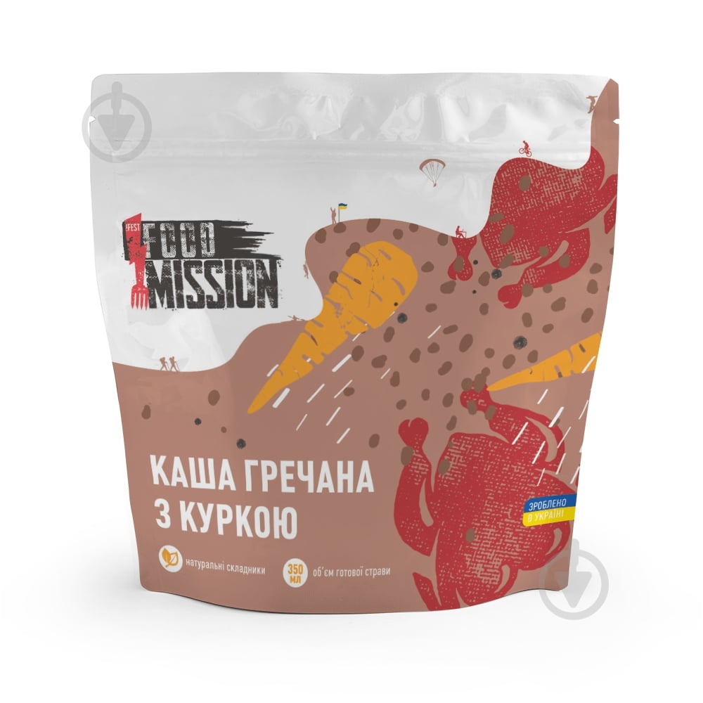 Каша !FEST FOOD MISSION гречневая с куриным филе - фото 1