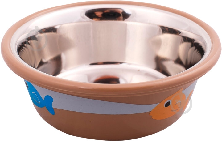 Миска Lilli Pet Pet lunch 240 мл коричневая - фото 1