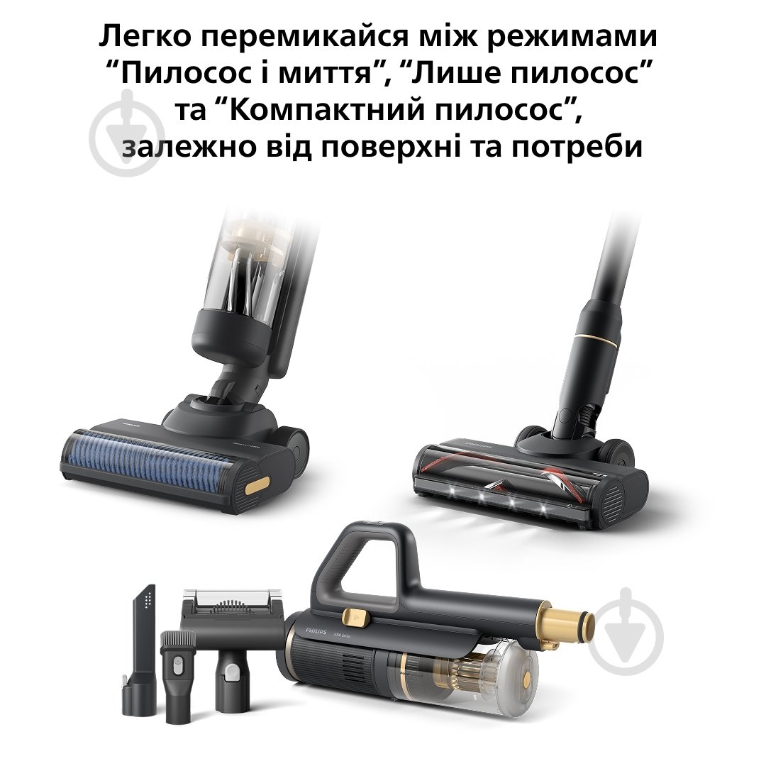 Пилосос миючий Philips 7000 Series AquaTrio XW7264/10 black - фото 4