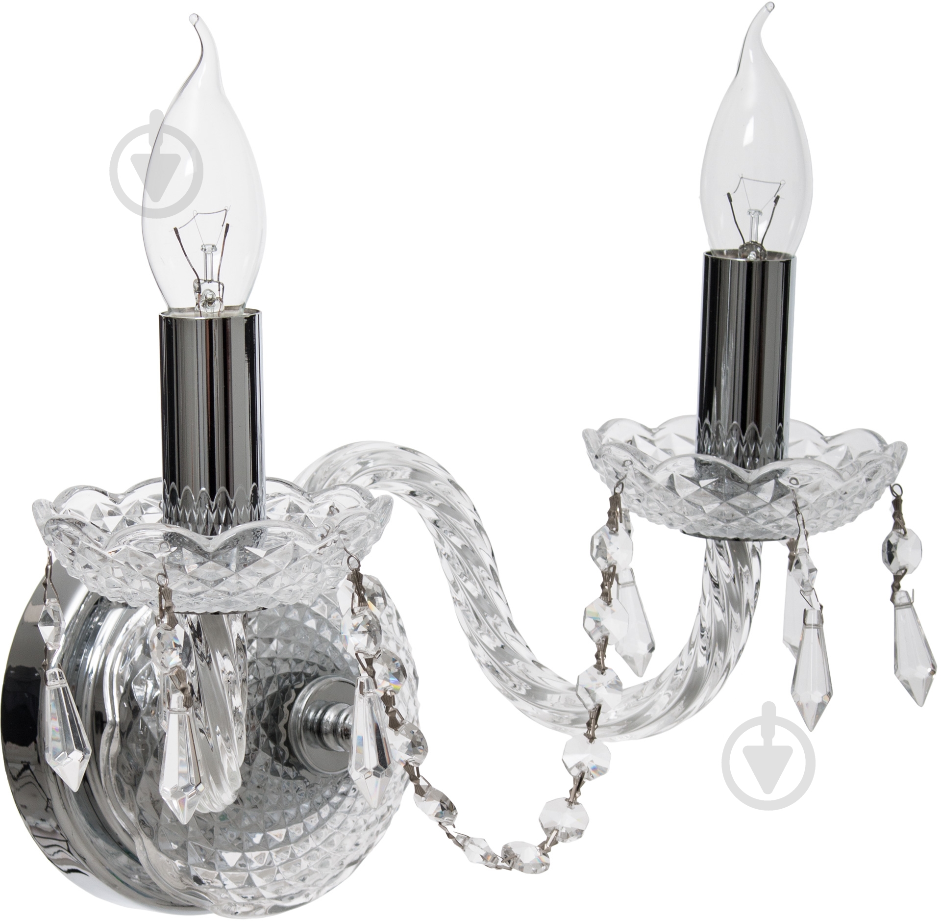 Бра Arte Lamp Merci 2x60 Вт E14 хром A2120AP-2CC - фото 2