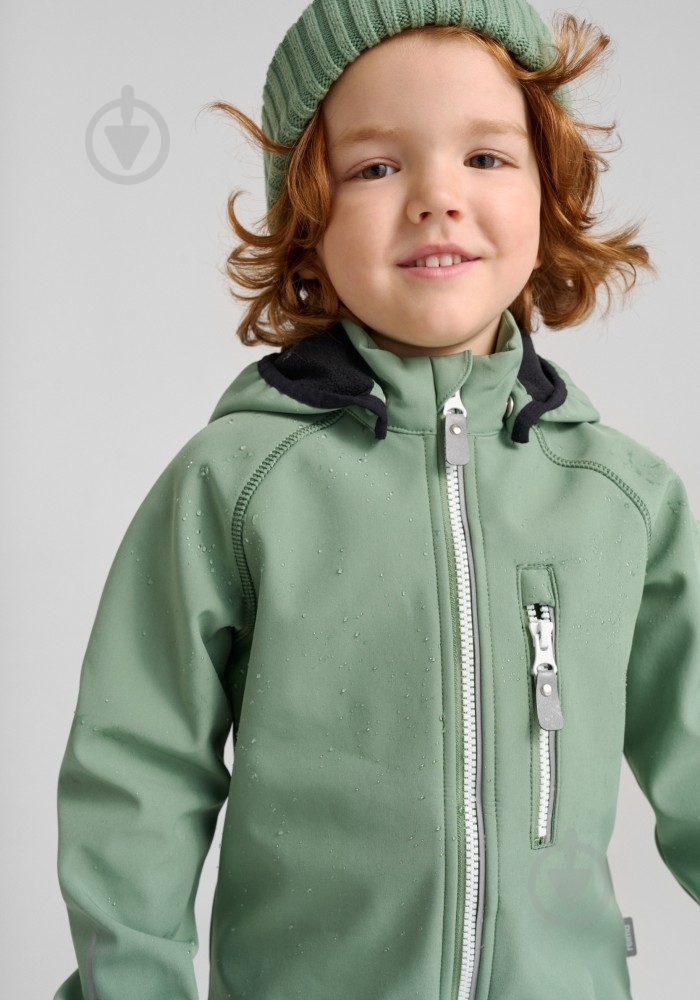 Куртка Reima Softshell Vantti р.80 зеленый 5100009A-8680 - фото 9