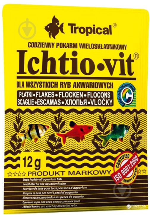Корм Tropical для риб Ichtio-vit 12гр (пластівці) (рыба и побочные рыбные продукты) - фото 1