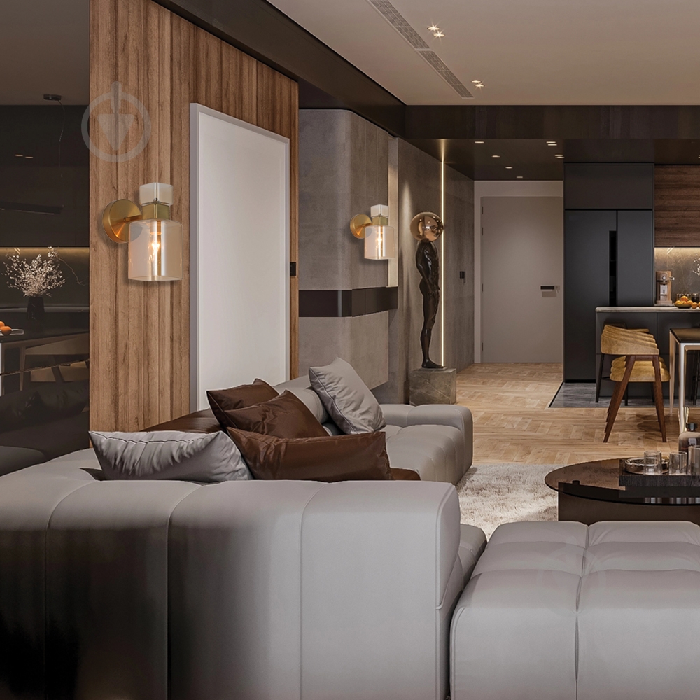 Бра ARDERO OLIVIA E14 янтарный прозрачный BL1110-2 - фото 3 Бра ARDERO OLIVIA E14 янтарный прозрачный BL1110-2 - фото 3