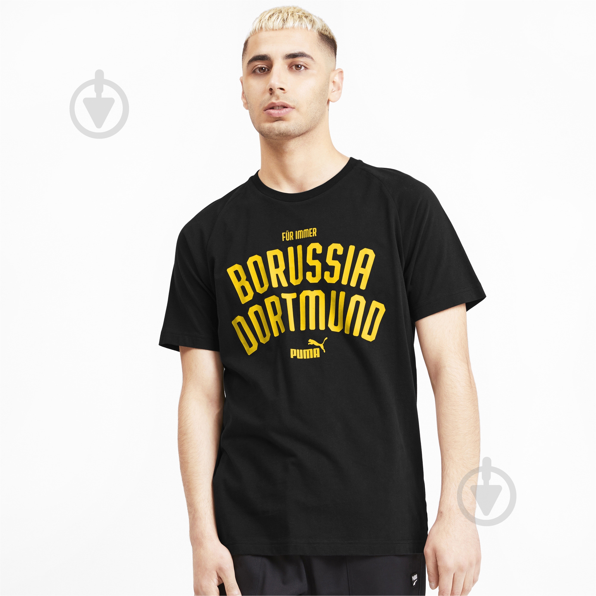 Футболка Puma BVB Premium Tee 75578902 р.2XL черный - фото 1