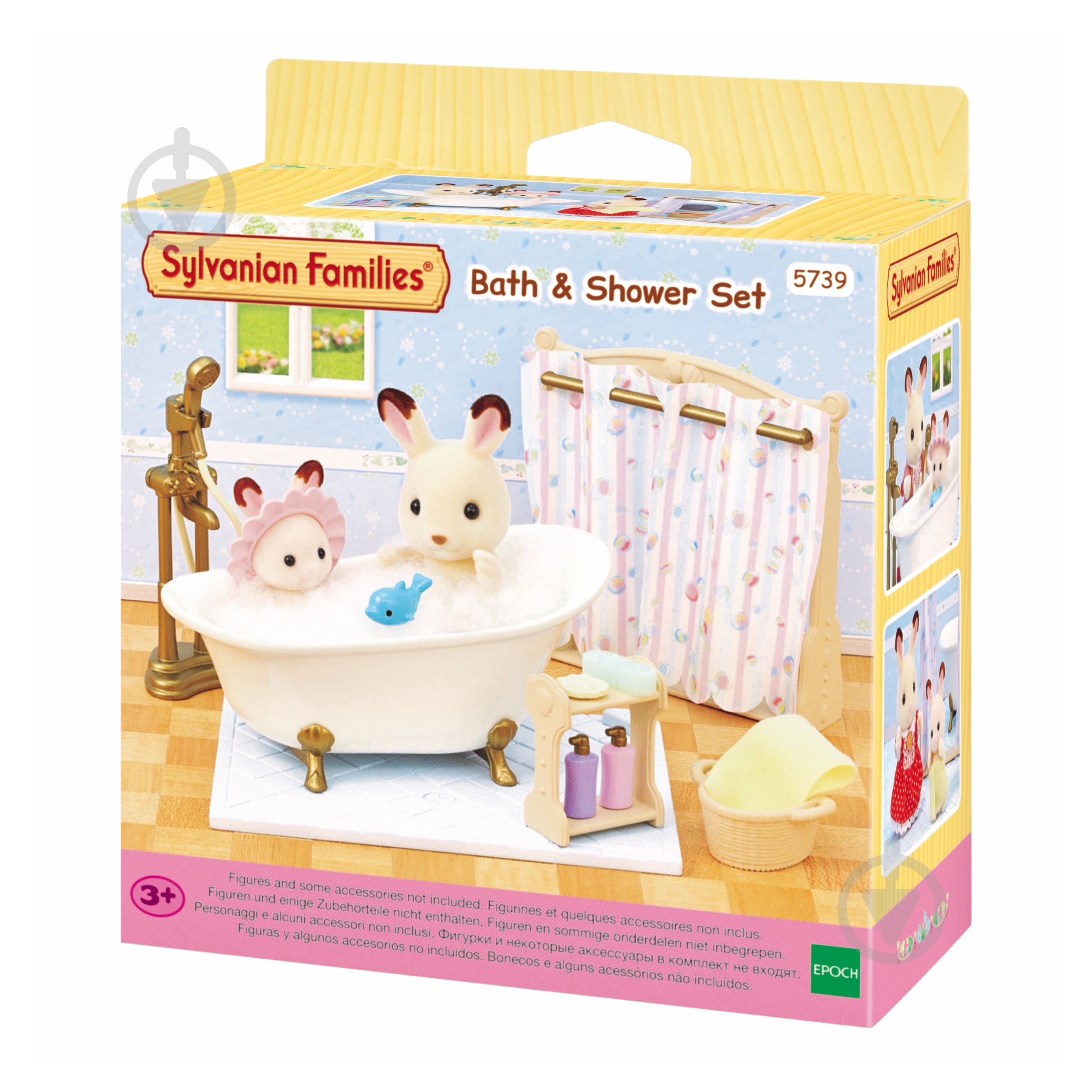 Ігровий набір Sylvanian Families Ванна кімната зі шторкою для душу 5739 - фото 2
