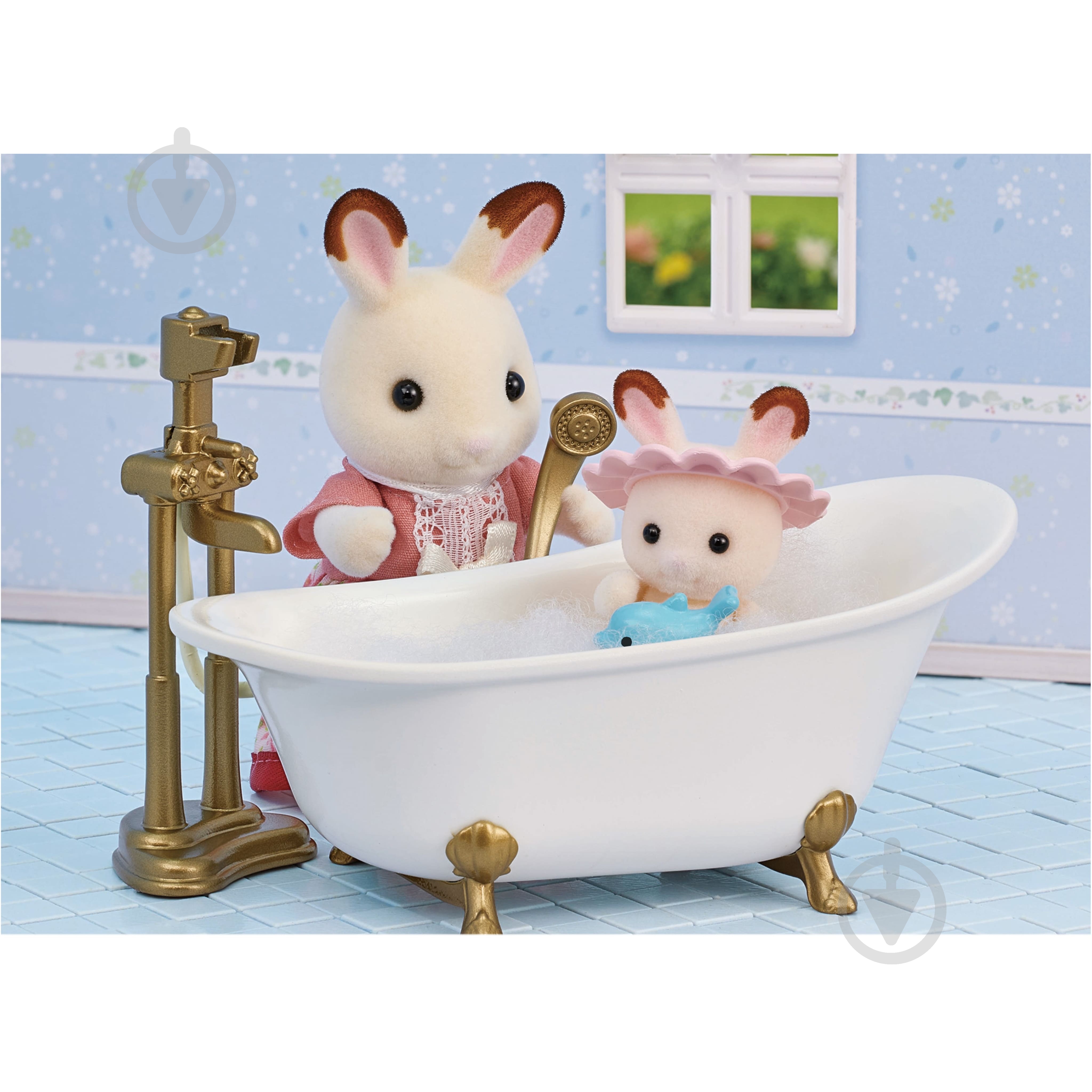 Ігровий набір Sylvanian Families Ванна кімната зі шторкою для душу 5739 - фото 6