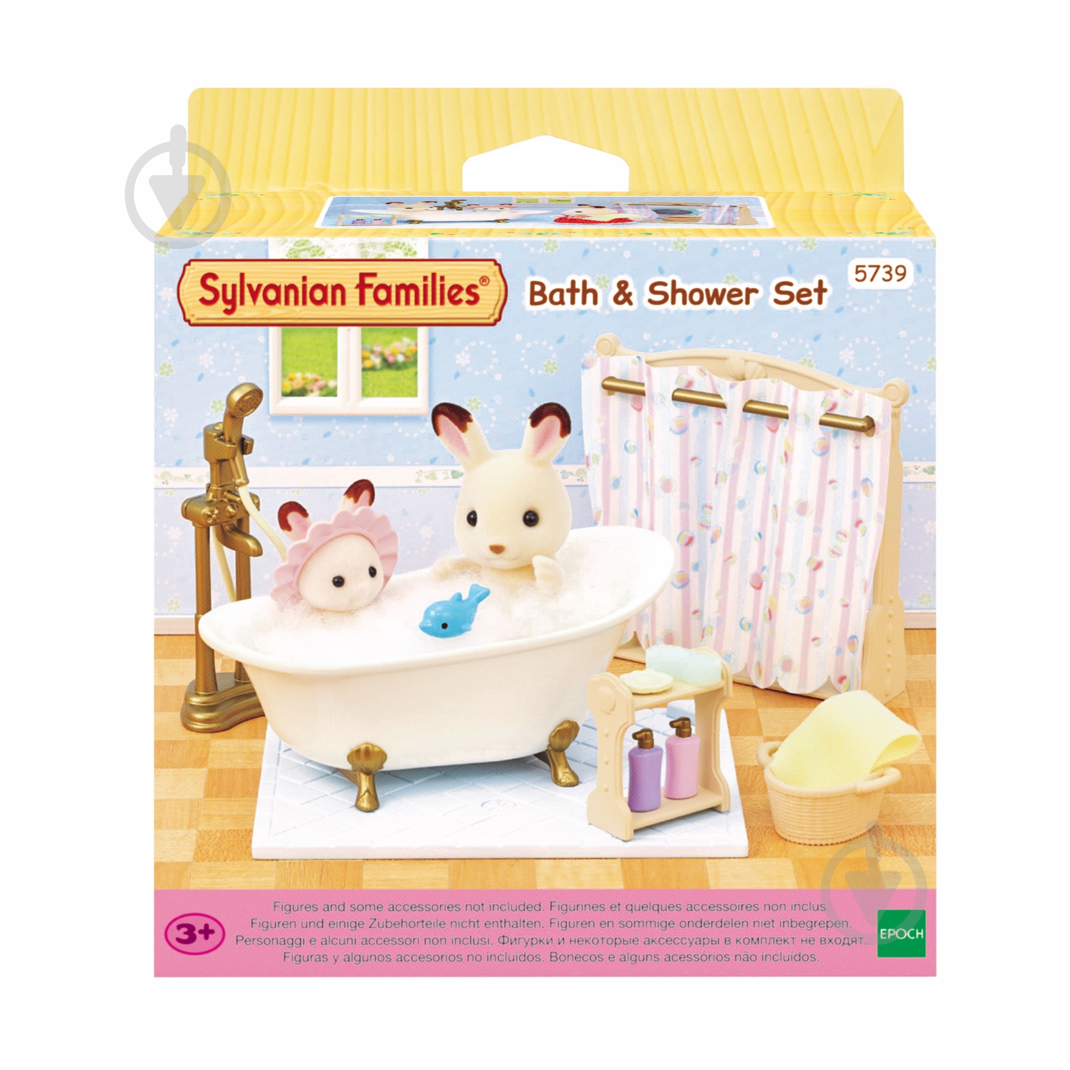 Ігровий набір Sylvanian Families Ванна кімната зі шторкою для душу 5739 - фото 1