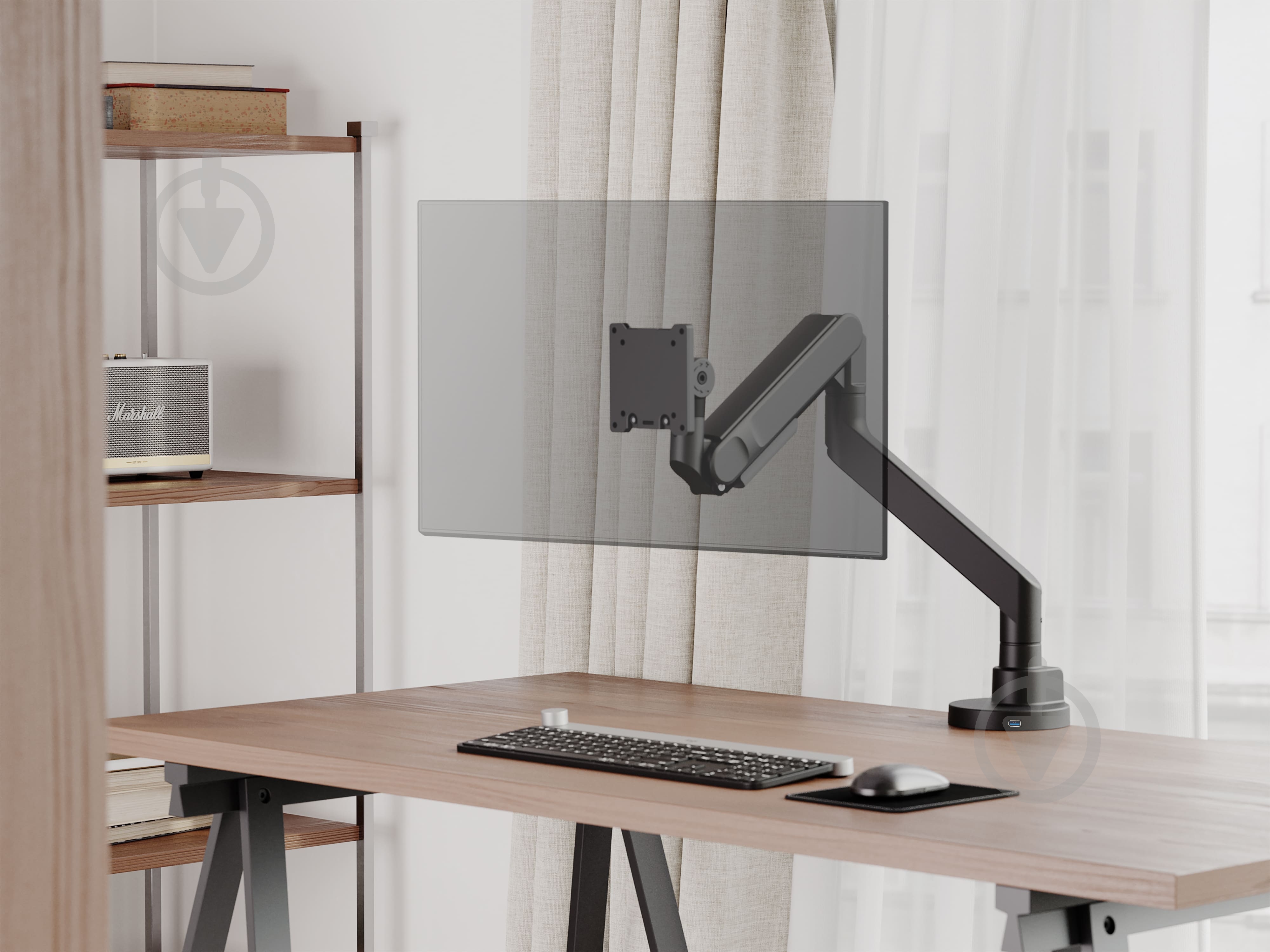 Кріплення OfficePro настільне для монітора MAH821B поворотно-похилі 24"-57" чорний - фото 10 Кріплення OfficePro настільне для монітора MAH821B поворотно-похилі 24"-57" чорний - фото 10