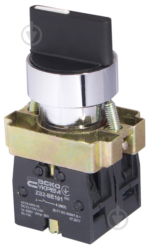 Кнопка АСКО-Укрем поворотная 3-позиционная XB2-BD33 A0140010005 - фото 1 Кнопка АСКО-Укрем поворотная 3-позиционная XB2-BD33 A0140010005 - фото 1