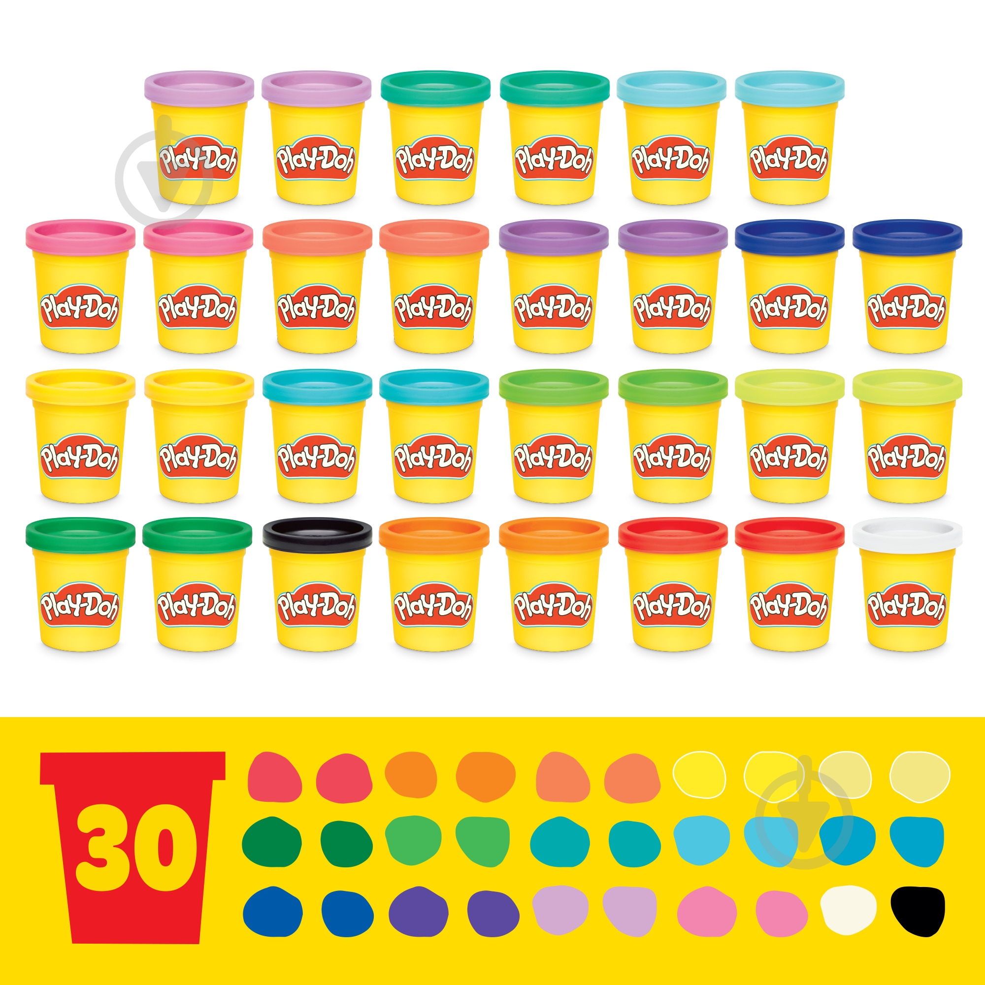 Набір маси для ліплення Play-Doh 30 баночок F0634 - фото 2 Набір маси для ліплення Play-Doh 30 баночок F0634 - фото 2