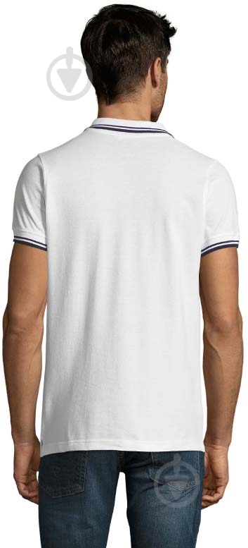 Поло Sol's Pasadena Men 00577904 р.L бело-синий - фото 2