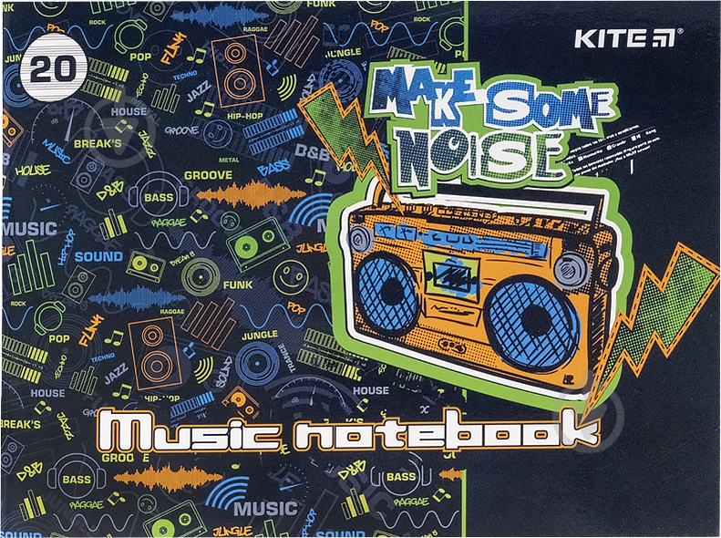 Зошит для нот K21-405 Make some noise KITE - фото 1 Зошит для нот K21-405 Make some noise KITE - фото 1