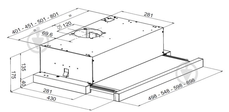Вытяжка Candy CBT 6240 W - фото 4