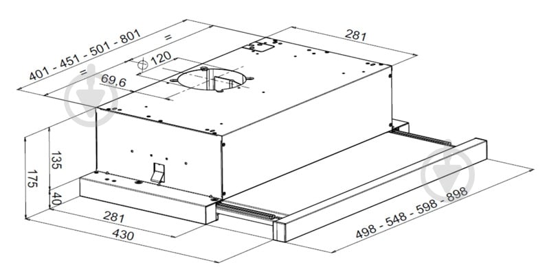 Вытяжка Candy CBT 6240 N - фото 4