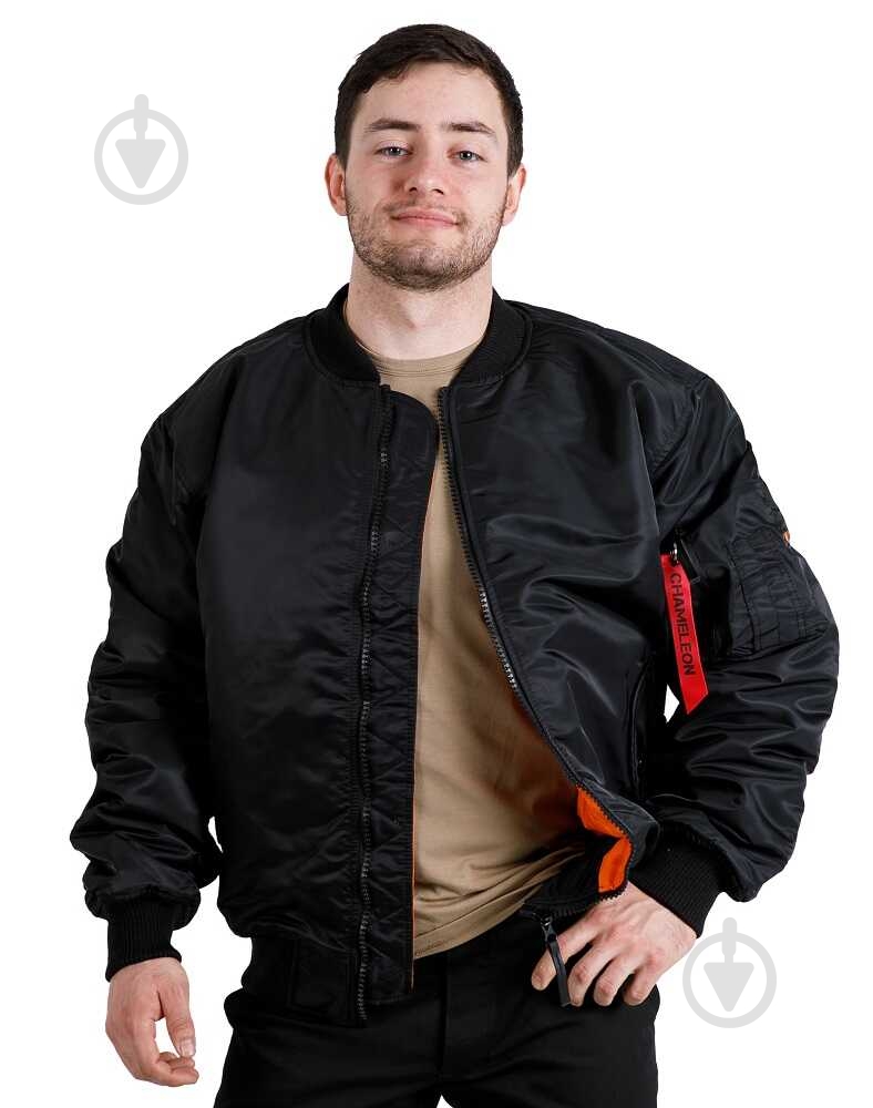 Куртка мужская демисезонная Chameleon MA-1 р.M черная - фото 2